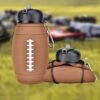 Rugby Style Straw Lid Silicone Water Bottle
