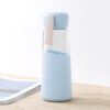 Silicone Sleeve Glass Water Bottle Baby Blue