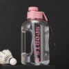 Spout Lid Plastic Sports Water Bottle Pink