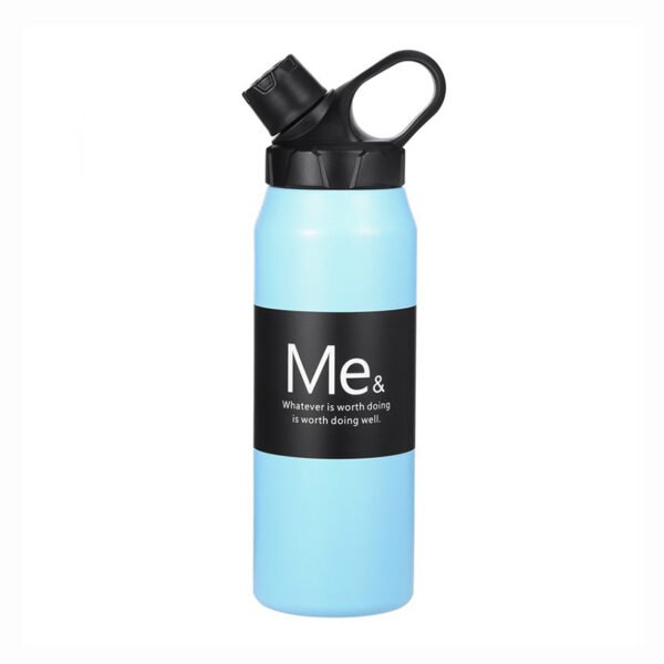 Spout Lid Vacuum Travel Thermal Water Bottle Babay Blue