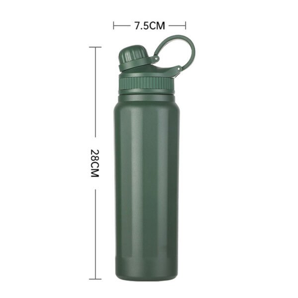 Stainless Steel Spout Lid Straw Water Bottle Size