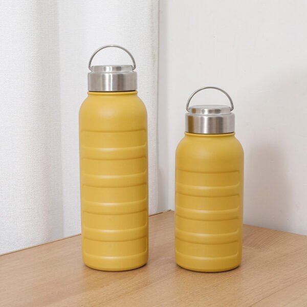 Stainless Steel Textured Thermal Bottle Yellow
