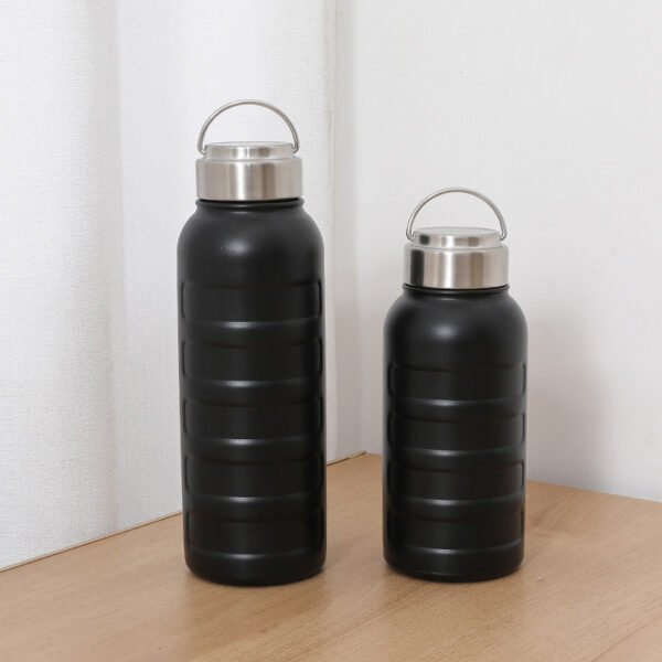 Stainless Steel Textured Thermal Bottle Black