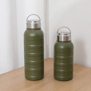 Stainless Steel Textured Thermal Bottle Army Green