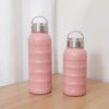 Stainless Steel Textured Thermal Bottle Pink
