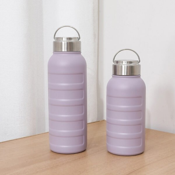 Stainless Steel Textured Thermal Bottle Purple