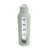 Timeline Glass Water Bottle With Straw Pastel Green