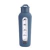Timeline Glass Water Bottle With Straw Blue