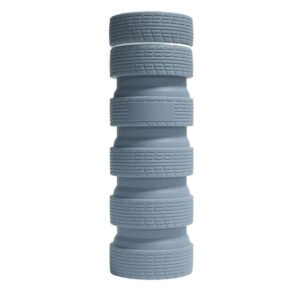 Tire style Silicone Water Bottle Gray