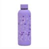Tropical Print Stainless Steel Water Bottle Purple