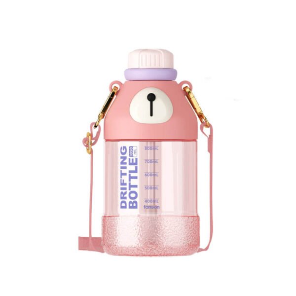 Bear Style Tritan Water Bottle Pink