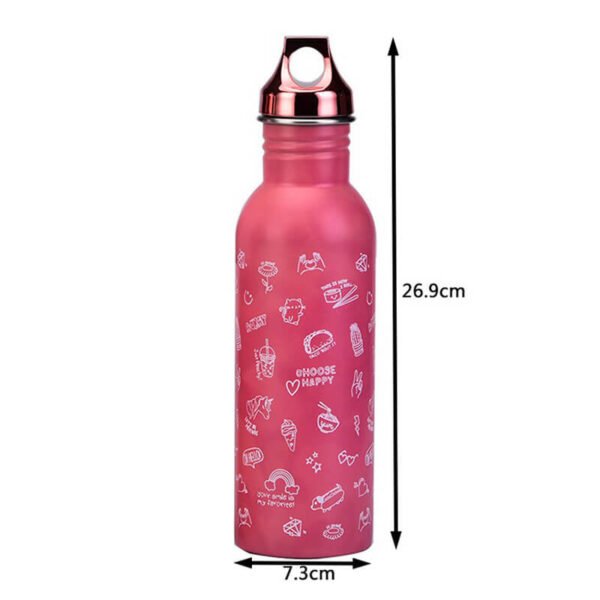 Color Changing Printed Thermal Water Bottle Size