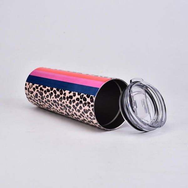 Leopard Travel Tumbler With Straw