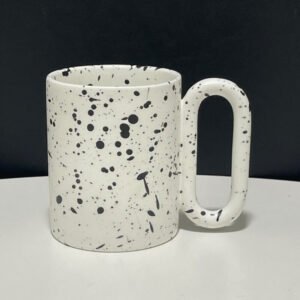 Loop Handle Speckled Coffee Mug