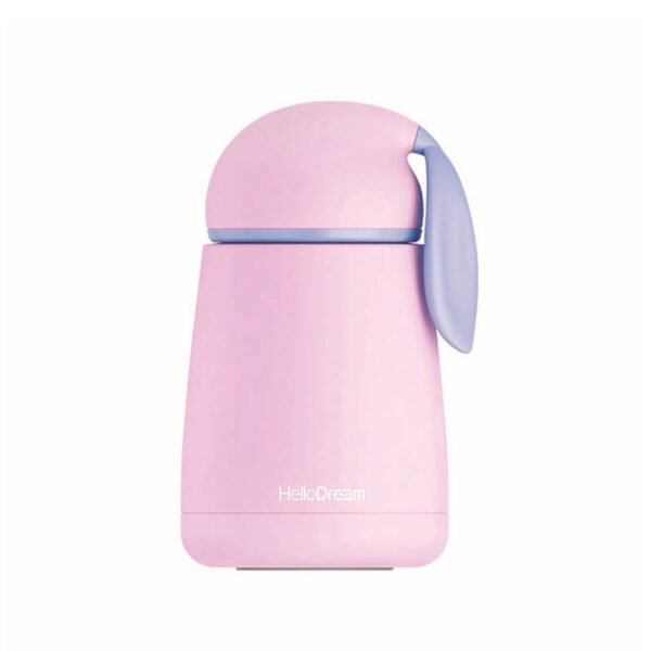 Rabbit Style Vacuum Insulated Water Bottle For Children Pink