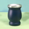 Stainless Yerba Mate Gourd Mug Navy