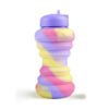 Tie-Dye Foldable Silicone Water Bottle Purple