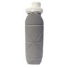 Collapsible Silicone Water Bottle With Geometric Texture gray