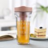 Double-Wall Coffee Tumbler With Tea Infuser Pink