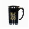 Double-wall Electric Self-Stirring Coffee mug black、