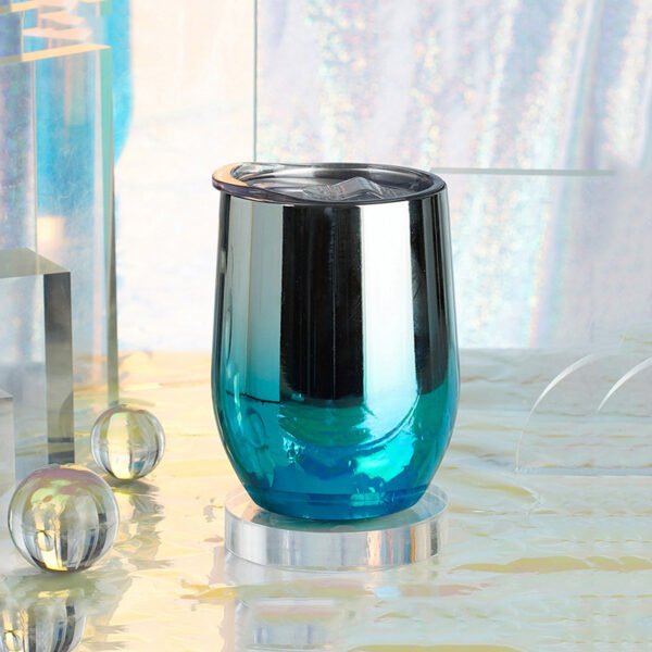 Electroplating Double-wall Thermos Bottle Blue