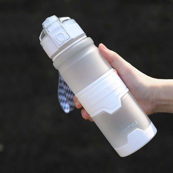 Flip Top Lid Water Bottle With Security Lock White 0.5L
