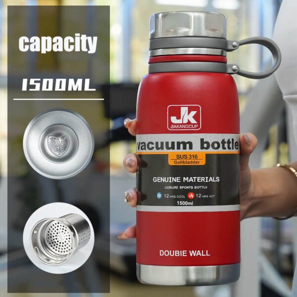 Food-grade Double-wall Vacuum Water Bottle Red