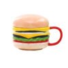 Hamburger Shape Ceramic Coffee Mug With Handle