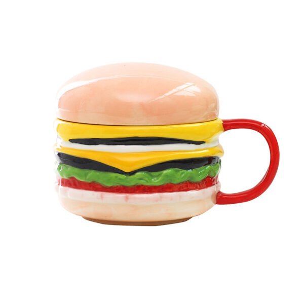 Hamburger Shape Ceramic Coffee Mug With Handle