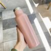 Hexagonal Shape Stainless Steel Water Bottle Pink 500ml