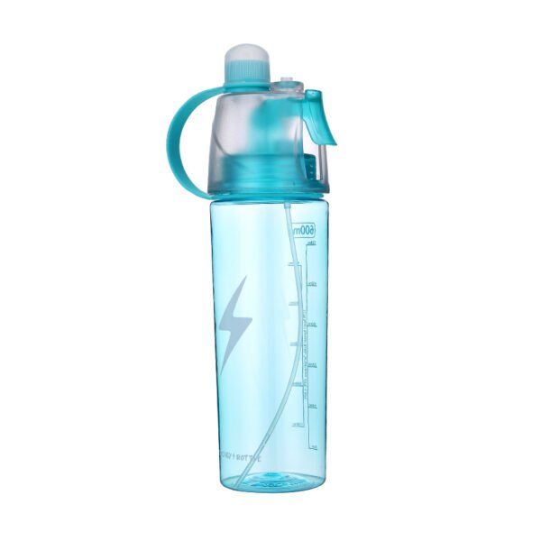 Plastic Sprayer Water Bottle With Screw lid Blue
