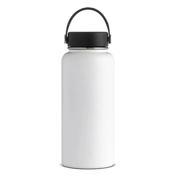 Solid Color Stainless Steel Thermos Bottle White