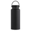 Solid Color Stainless Steel Thermos Bottle Black