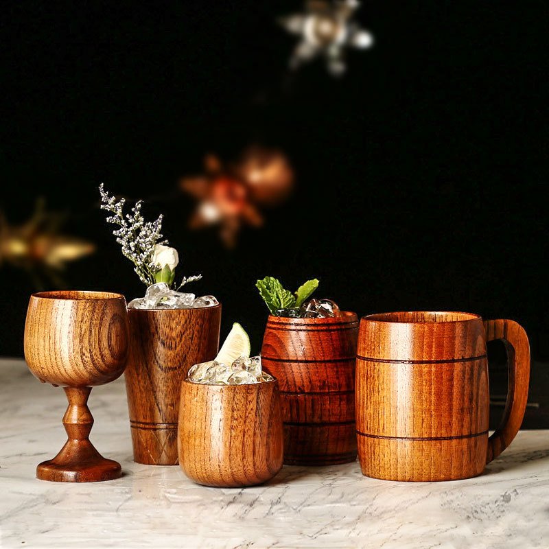 wooden mug