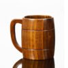 wooden handle beer mug