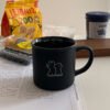 ceramic frosted coffee mug black