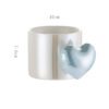 Ceramic Coffee Mug With Three-dimensional Love blue