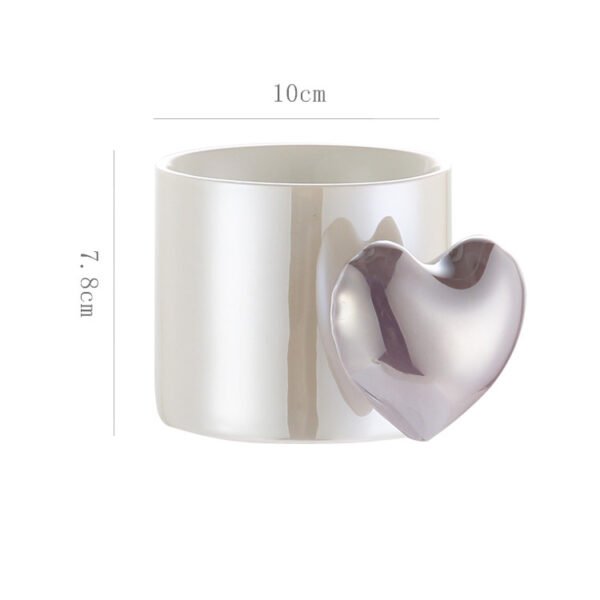 Ceramic Coffee Mug With Three-dimensional Love purple