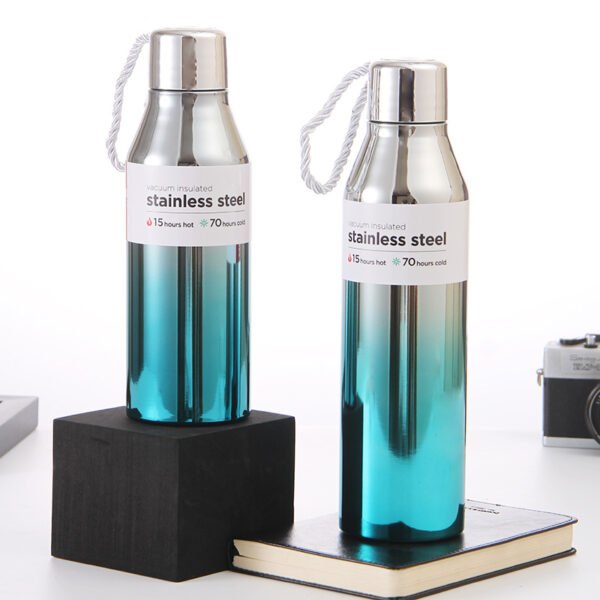 350ml stainless steel vacuum water bottle blue