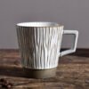 ceramiic coffee mug with square handle white
